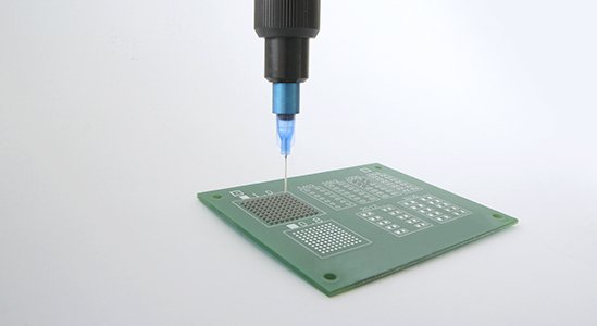 preeflow Dosiergeräte für Flüssigkeiten beim Auftrag abrasiver Wärmeleitpaste