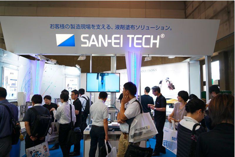 preeflow demo unit consisting of an eco-PEN and a controller at the stand of SAN-EI TECH